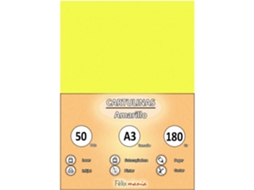 Papelão 180Gr A3 Amarelo 50 Folhas