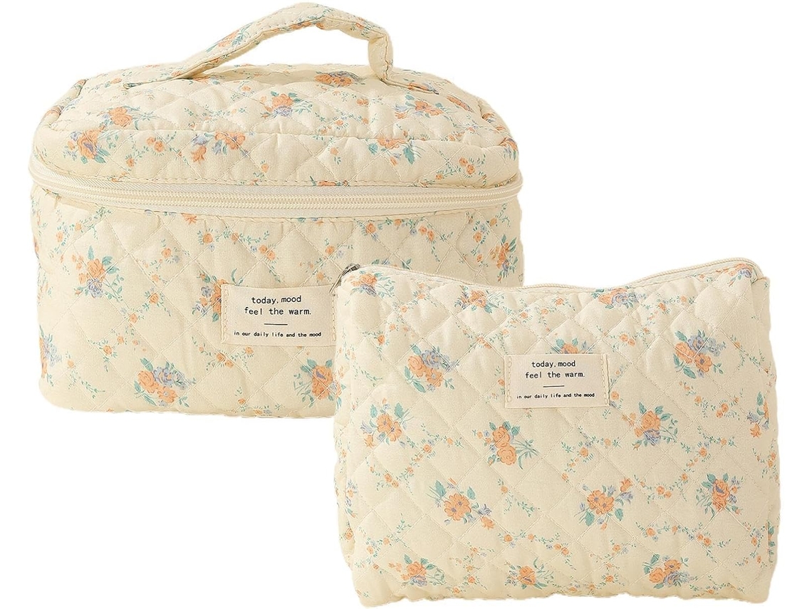Nécessaire floral para cosméticos