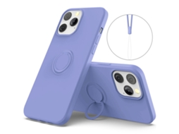 Correia Casa Para Iphone 14 Pro Max Silicone Roxo