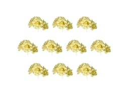 Laxiscreed Conjunto De 60 Flores De Natal Glitter Para Decoração Com Poinsettia Dourada