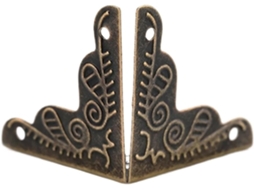 Coins En Métal Lote De 24 Équerres De Protection D'angle En Métal Para Boîtes De Rangement - 3 - 6 Cm X 2 - 4