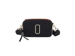 Bolsa Transversal Feminina, Bolsa De Ombro Com Decoração Em Metal, Mini Carteira Quadrada Em Cores Contrastantes SUNNY SPACES (preta)