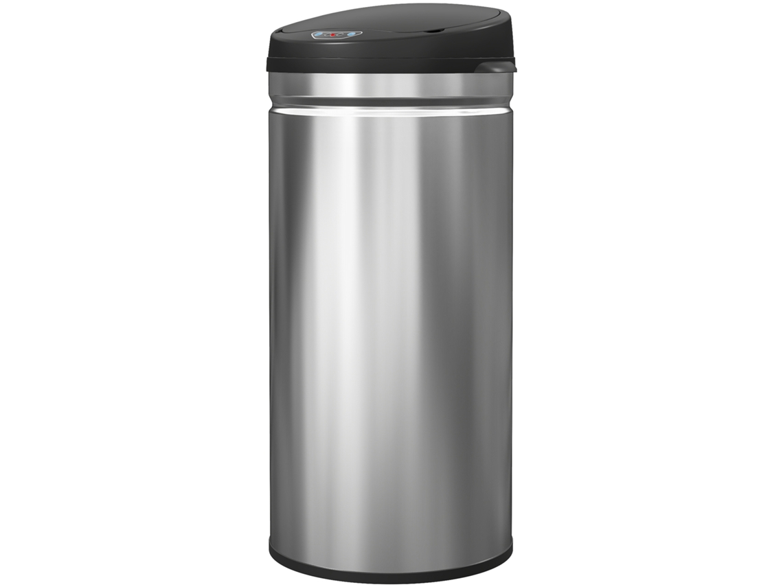 Lixeira Automática De Cozinha Em Aço Inox 42l Com Tampa Soft-close, 30,5x30,5x68cm, Prata