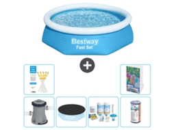 Bestway Piscina Bestway Fast Set Redonda - 244x61 Cm - 7-peças S208