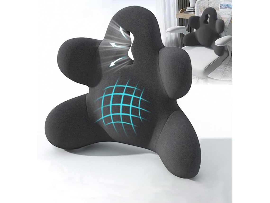 Travesseiro De Apoio Lombar, Melhora A Dor Lombar E A Postura Sentada Slowmoose (cinza Escuro)