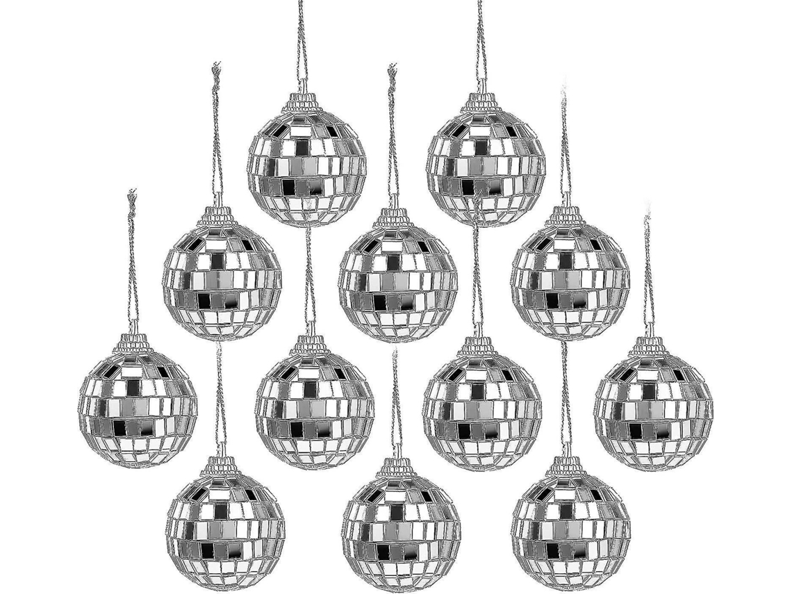 12 Enfeites De Bola De Discoteca De 1,5 Polegadas, Pendentes Decorativos