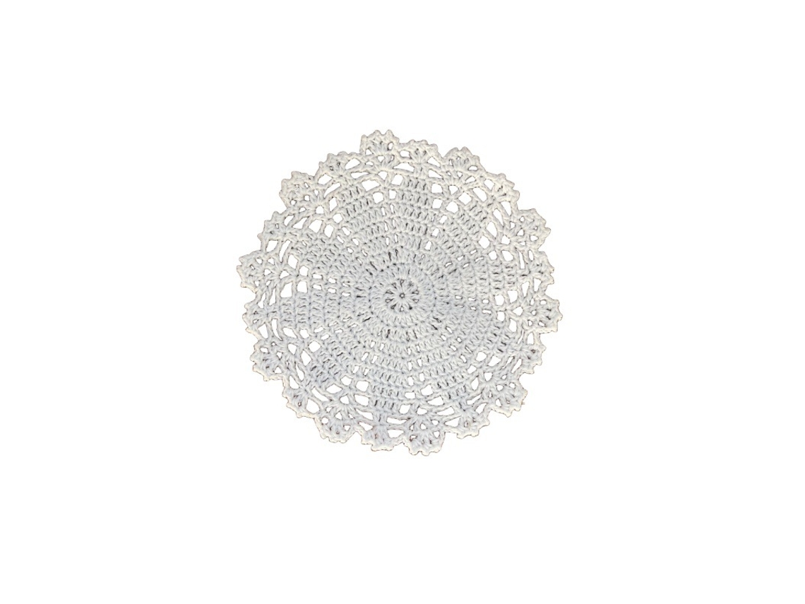 Lurelia Toalha De Mesa Redonda Algodão Renda Crochê Natural 18 Cm Floral Boêmio Vintage Natal