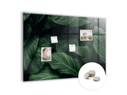 Lousa Magnética Monstera Tropical Para O Escritório Espelharte (100x70 Cm)