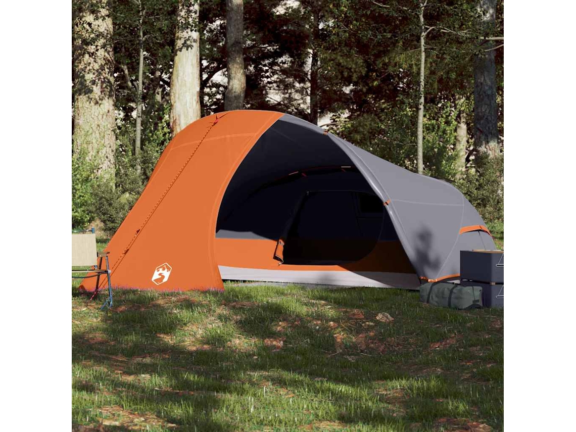 Tenda De Campismo Cúpula P/ 4 Pessoas Impermeável Laranja
