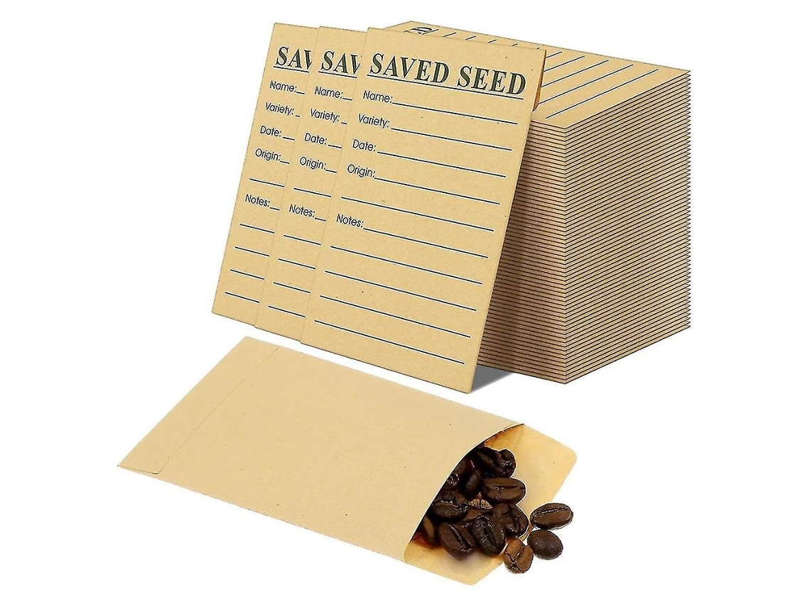 Elysve Envelopes Para Sementes - 100 Envelopes - Papel Kraft/papel - 4,7 X 3,15 Polegadas