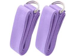 Toyvian Conjunto De 2-faixas Elásticas Resistência Para Yoga Na Cor Roxo Claro Com Design Anti Enrolamento