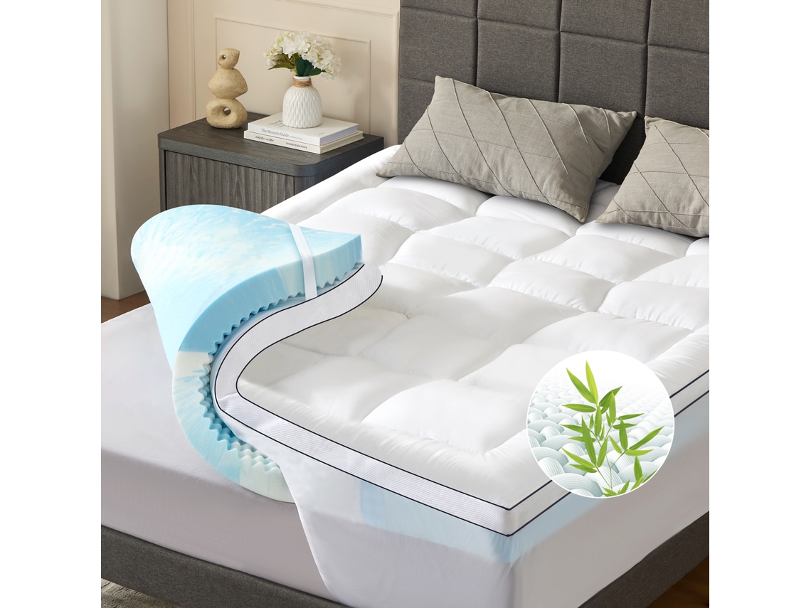 Niceplus Topper De Colchão De Espuma De Memória 180 X 200 X 7 Cm