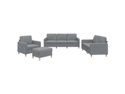 Conjunto de Sofás MAISON EXCLUSIVE 4 peças almofadões tecido cinzento claro