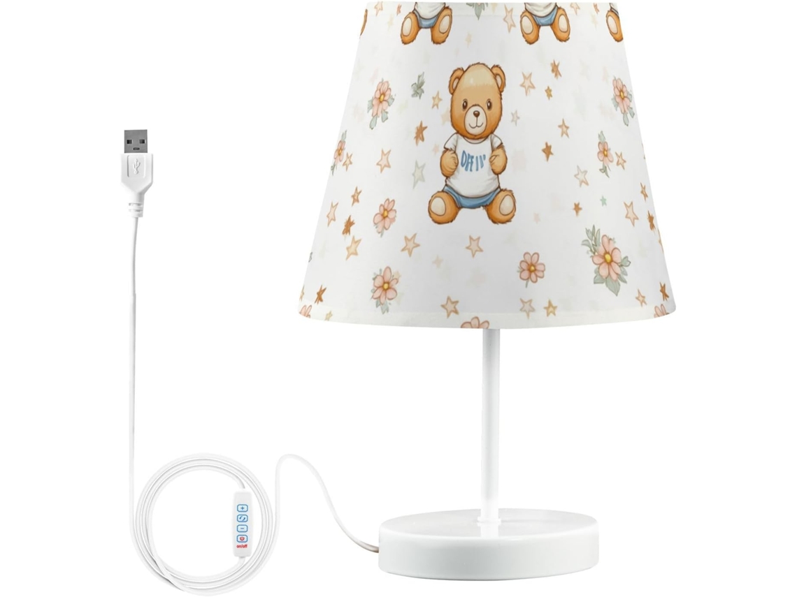 Abajur De Cabeceira Em Formato Urso Kcldeci Para Quarto, Estilo Fazenda, Sala De Estar, Luz Noturna Para Mesa Lateral