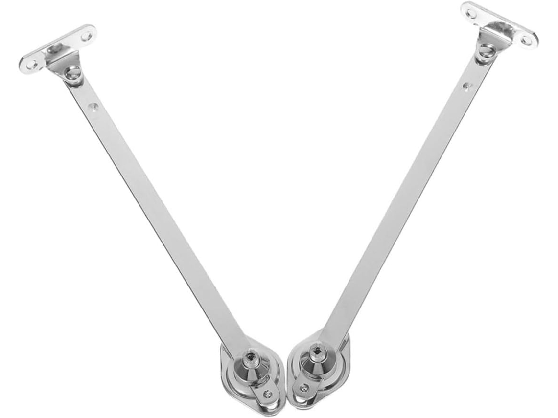 Conjunto De 2 Dobradiças Suporte Para Tampa Armário Em Liga Zinco.