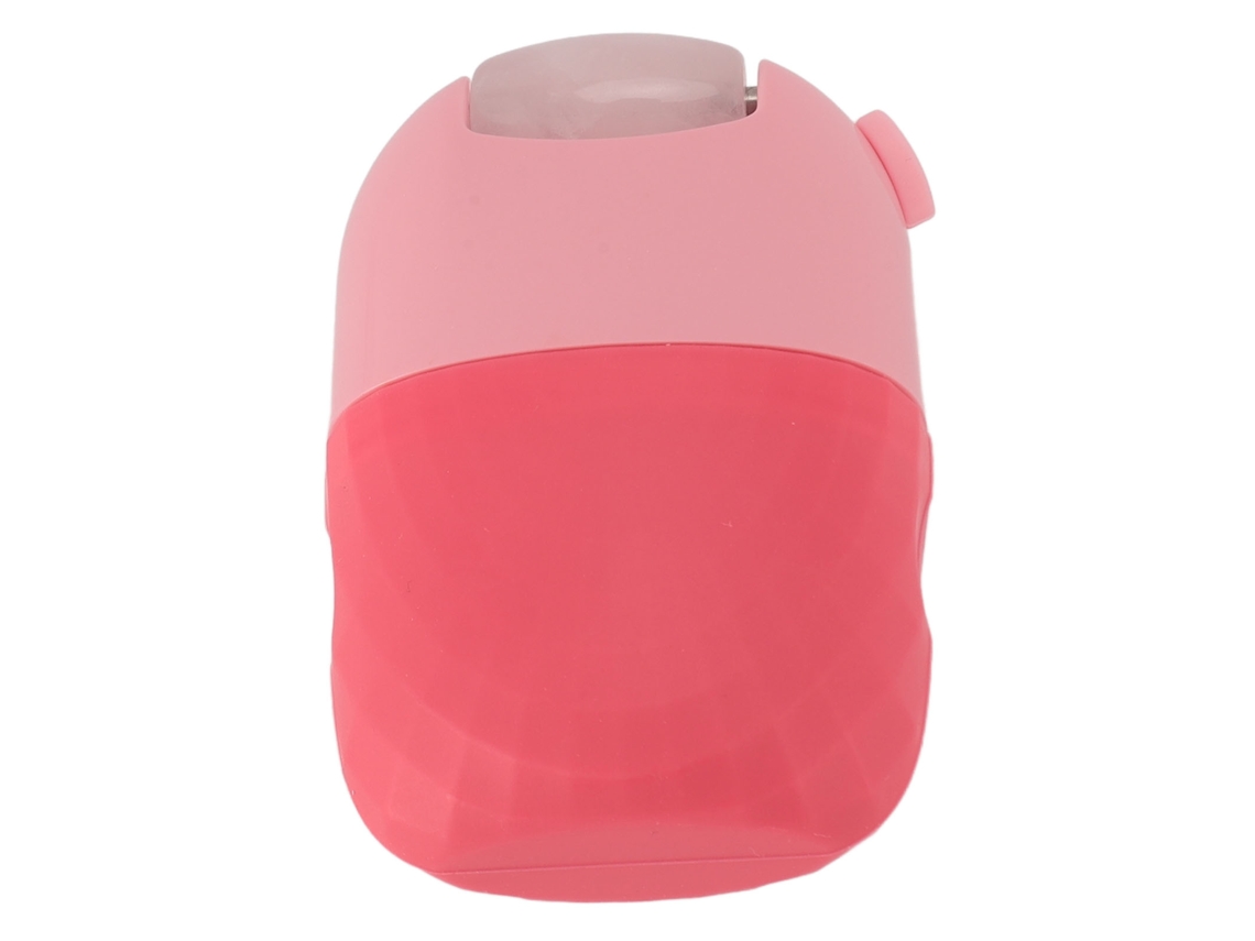 Rolo De Gelo Para Massagem Facial Silicone Pedra Jade: Ferramenta De Cuidado Com A Pele Para Firmar, Rosa