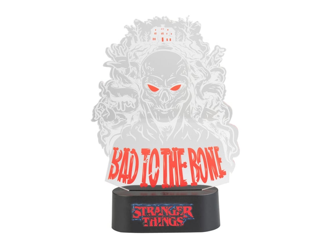 Lâmpada de Led Stranger Things Bad To The Bone Erik