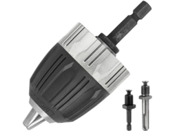 Mandril Sem Chave De 0,8 A 10 Mm, Rosca 3/8-24unf, Para Eixo Roscado Com Haste 1/4" E Rápida