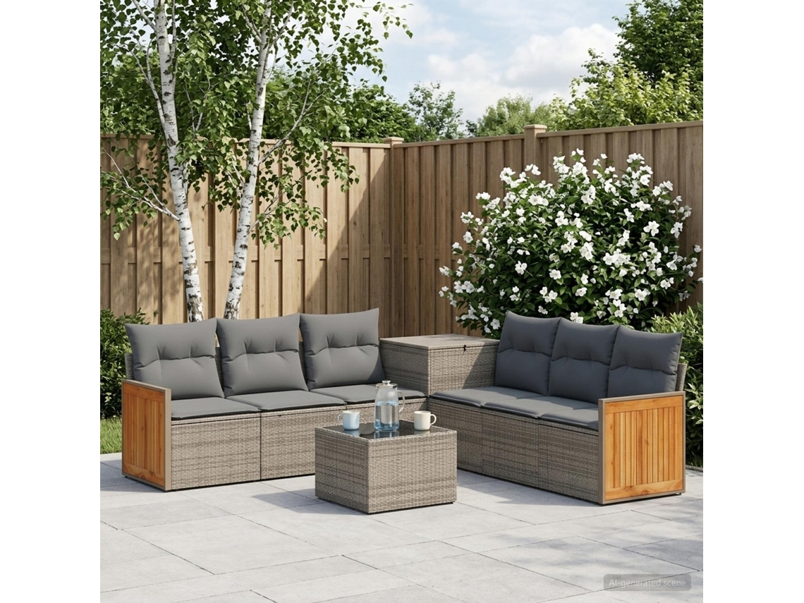 Vidaxl Conjunto De Sofás 8 Unid. Cinza E Cinza Escuro