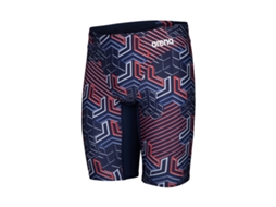 ARENA M Fato de Banho Jammer Kikko Pro Swim Azul Marinho Vermelho-Branco-Azul