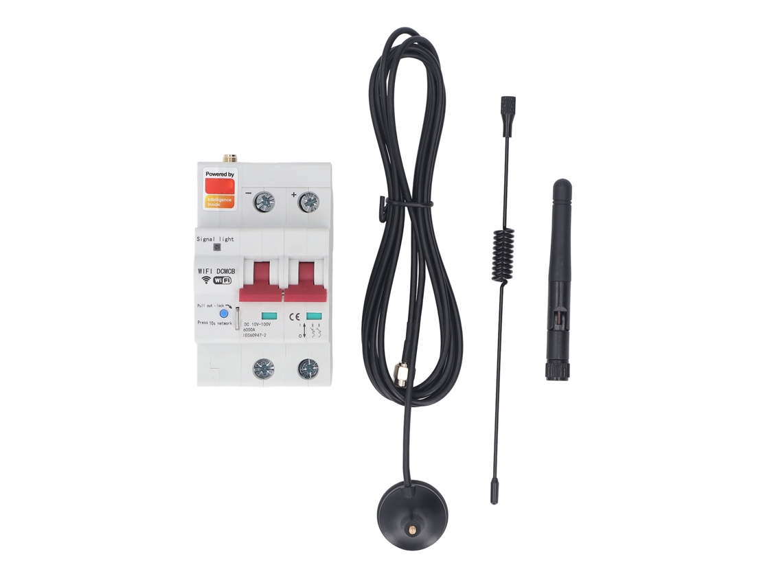 Veloriskku-interruptor De Circuito Dc Inteligente 2p Con Control App Y Wifi Control Por Voz Candado De Seguridad Dc10-100v 63a
