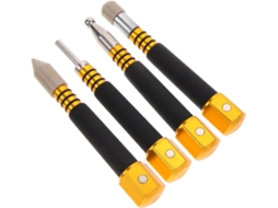 Kit com 4 peças para reparo de manchas mistas em carrocerias sem pintura.