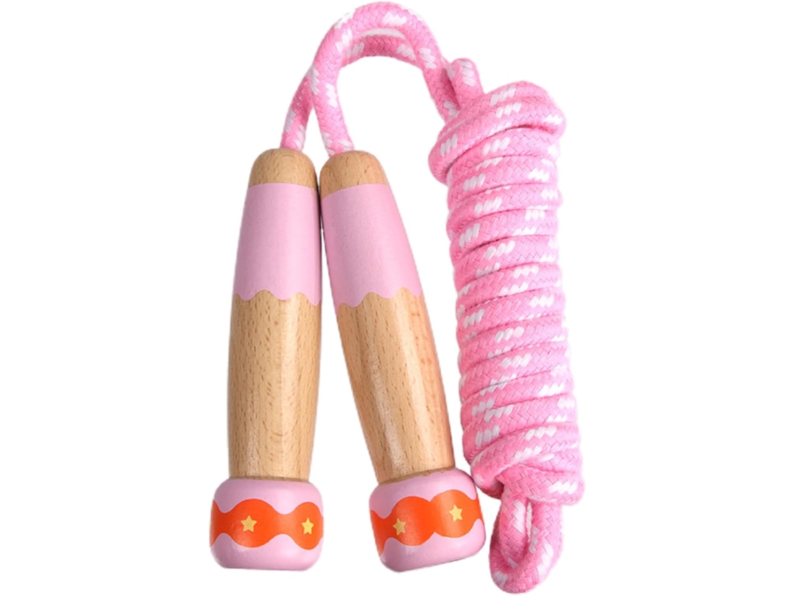 Corda De Pular Madeira Infantil, Comprimento Ajustável, Corda De Pular, Jogo Escolar Ao Ar Livre, Leve