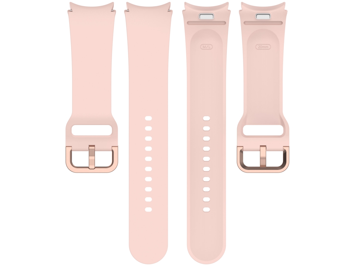 Pulseira de Silicone para Samsung Galaxy Watch 7/Fe Rosa