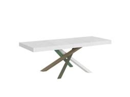 Mesa Extensível 200/304x90 Cm Volantis Premium Branco Freixo Pernas Multicoloridas 4/a Itamoby