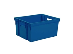 Manuseio Da Lixeira Eda Com 2 Alças 50 L Azul Eda Plastique