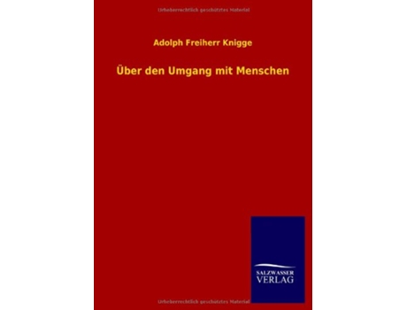 Livro Über den Umgang mit Menschen German Edition de Adolph Freiherr Knigge (Alemão)