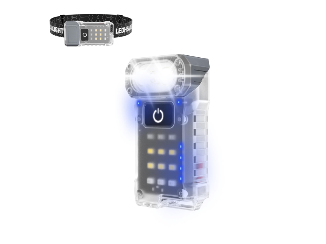 Lanterna Edc Pequena E Poderosa Com Clipe, Cabeça Giratória De 180 ° Lúmens Altos 1000 Lm Usb C Recarregável 9 Modos Mini Luz De Trabalho Le
