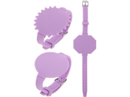Lote De 3 Pulseiras Mémo Infirmière En Silicone Réutilizables Violets Surface Effaçable Pour Notes Rapides