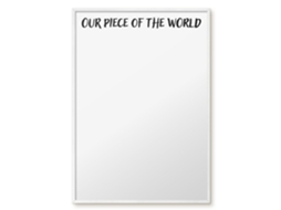 Magnetic Glass Board Our Piece Of The World For The Hall Espelharte (70x100 Cm)