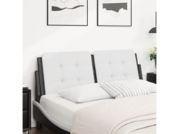 Vidaxl Almofadão De Cabeceira Zadar 137 Cm Couro Artificial Branco E Preto