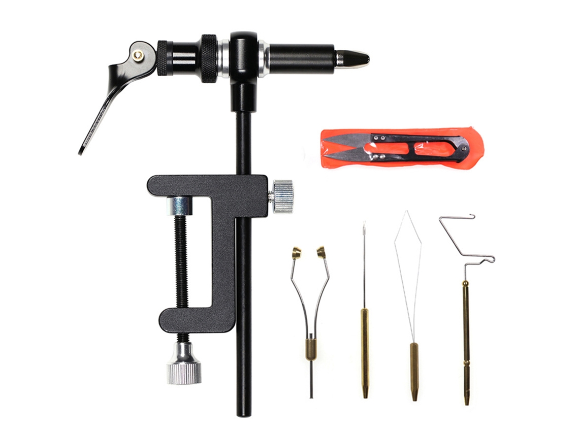 Kit Ferramentas para Amarrar Mosca com Vise e Tesoura