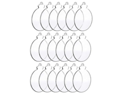 50 Peças De Ornamentos De Natal Em Acrílico Redondo Com Buraco Para Diy Artesanato Transparente