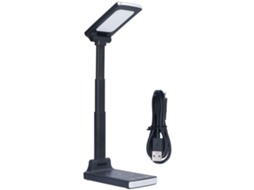 Luminária De Mesa Led, Acabamento Preto, Toque, Para Cabeceira, Escritório, Sala Ou Ambiente Decorativo