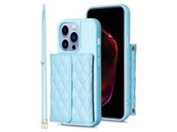 Suporte Casa Para Iphone 15 Pro Pele Sintética Com Porta-cartões Bege