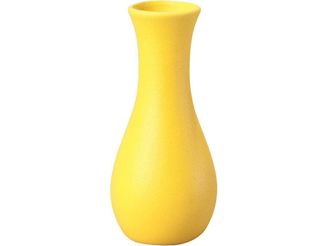 Vaso de Cerâmica Nova Line, Amarelo, Decorativo, Para Flores | S/MARCA