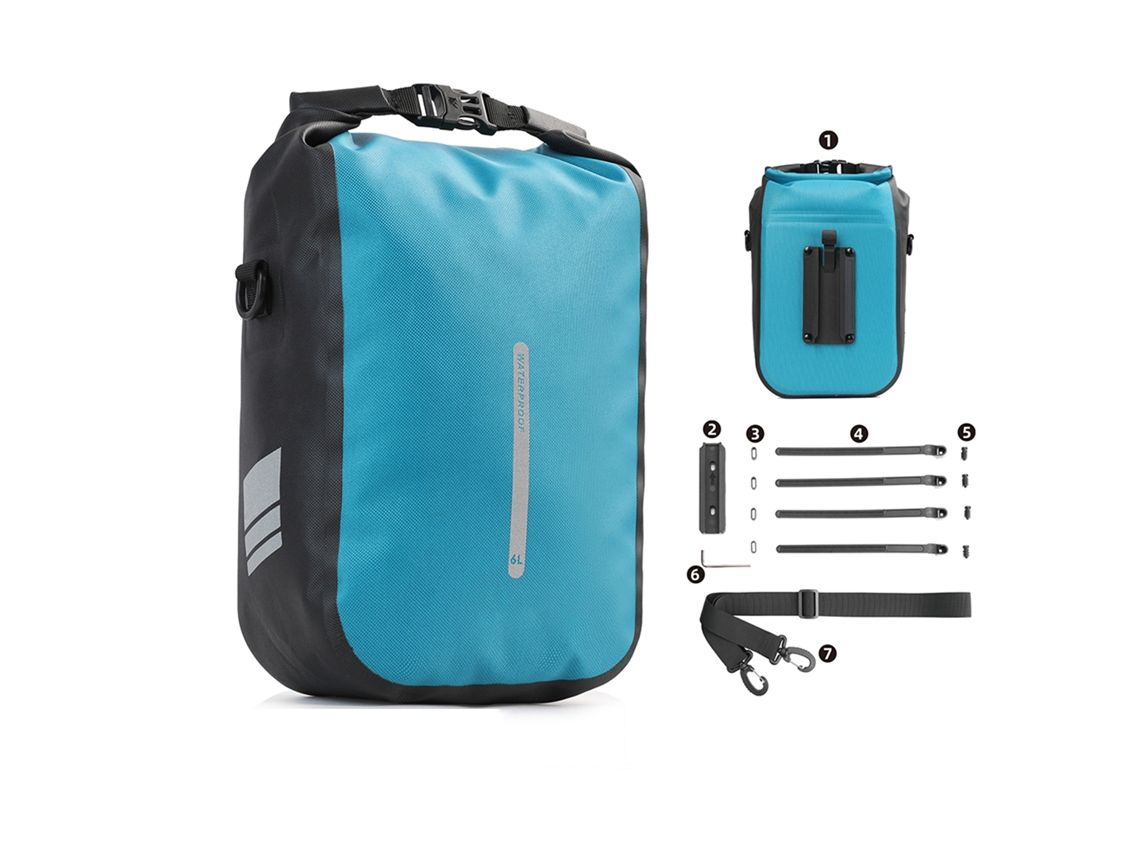 Bolsa frontal para Bicicleta Mali 6l com liberação rápida impermeável acessório ciclismo
