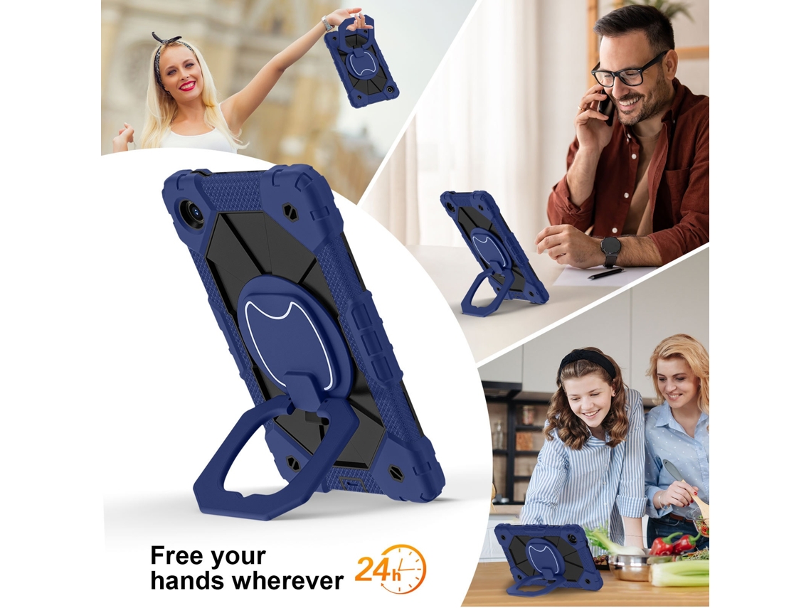 Capa Para Tablet Lurelia, Compatível Com Lenovo Tab One 8.7"/k9 Tb305fu 2025azul Escuro, Azul Escuro, Silicone, Função Sono, Suporte Para Caneta