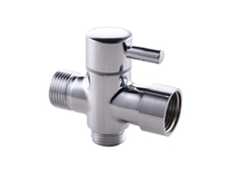 Conector T De 3 Vias Com Válvula Corte Para Banheiro