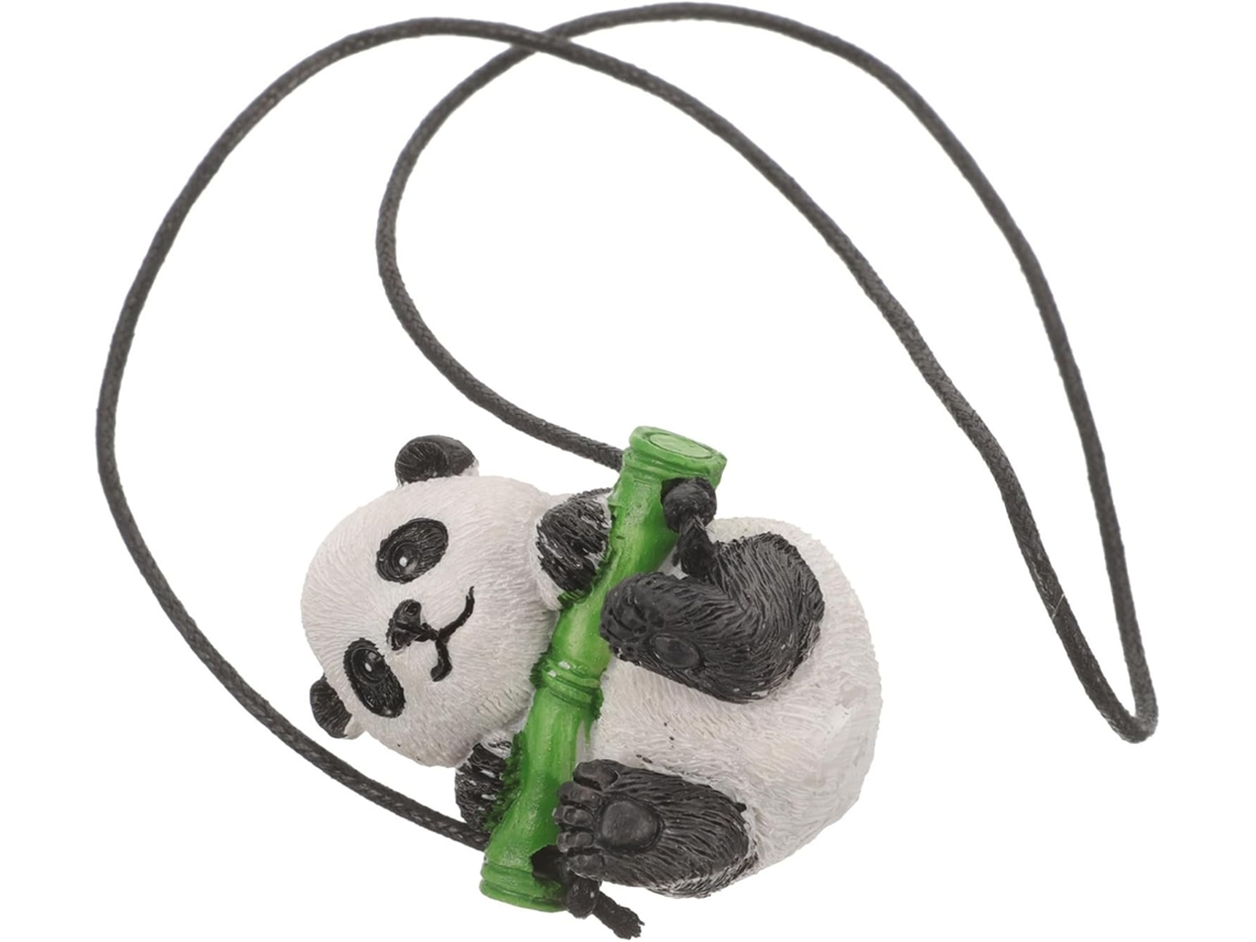 Adorável Panda De Resina Para Pendurar No Espelho Retrovisor Do Carro