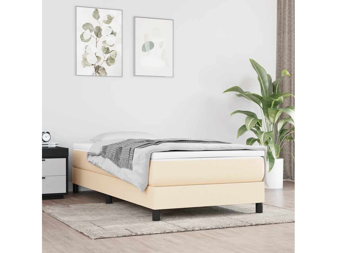 Vidaxl Colchão De Molas Ensacadas Infantil Firmeza Média 80x160 Cm Tecido Creme