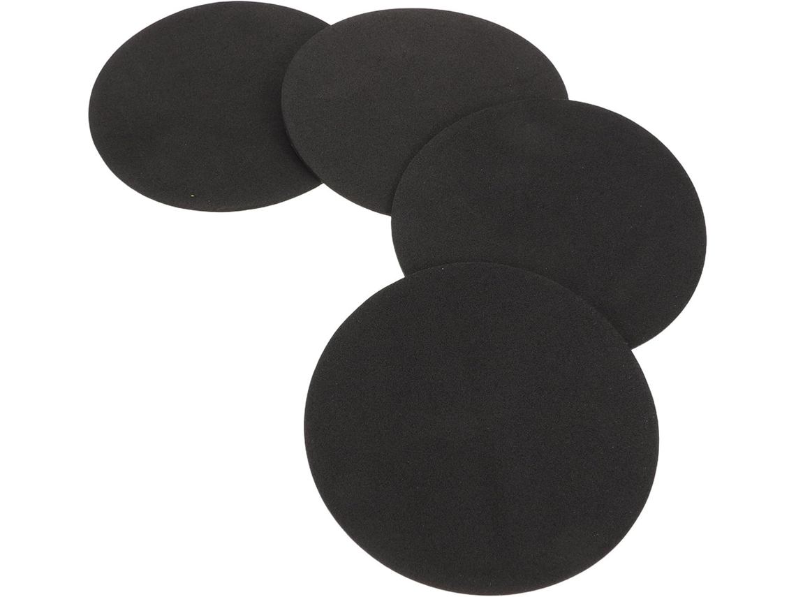 Conjunto De 4 Almofadas Redondas Antiderrapantes De Eva Pretas De 5 Polegadas Para Base De Lâmpada.