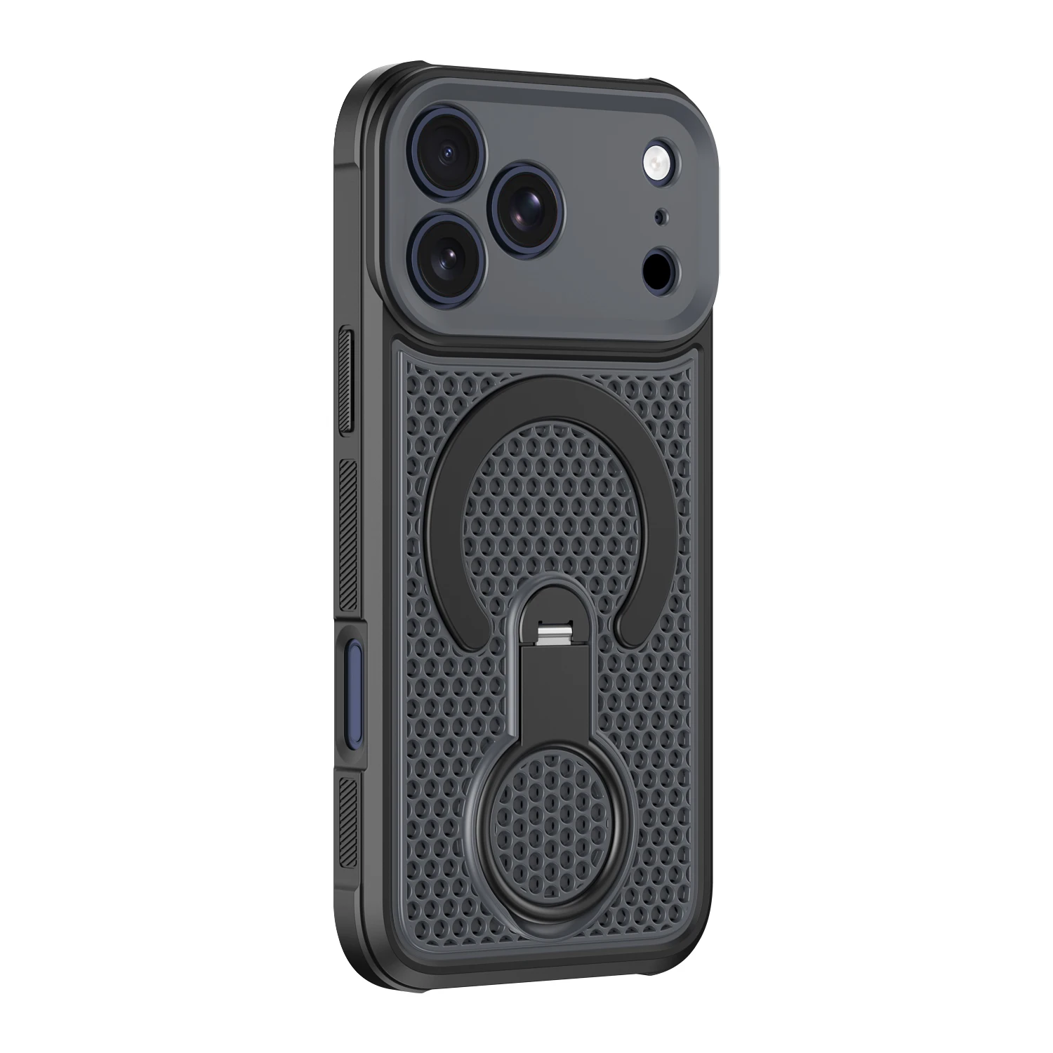 Capa Para Celular Com Suporte Magnético De Resfriamento (preta) Para Iphone 12 Pro Max, Resistente A Impactos.