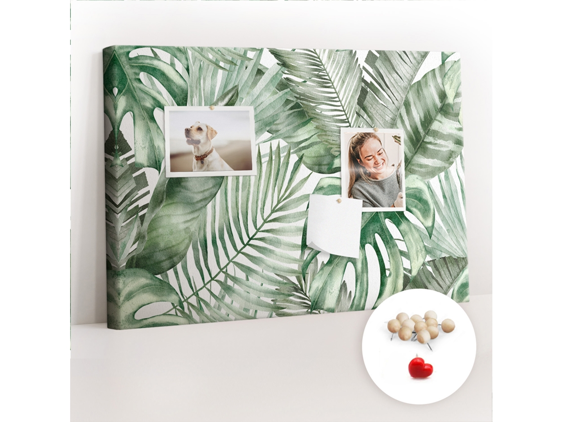 Lousa De Cortiça Folhas De Plantas Para O Quarto Das Crianças Espelharte (60x40 Cm)