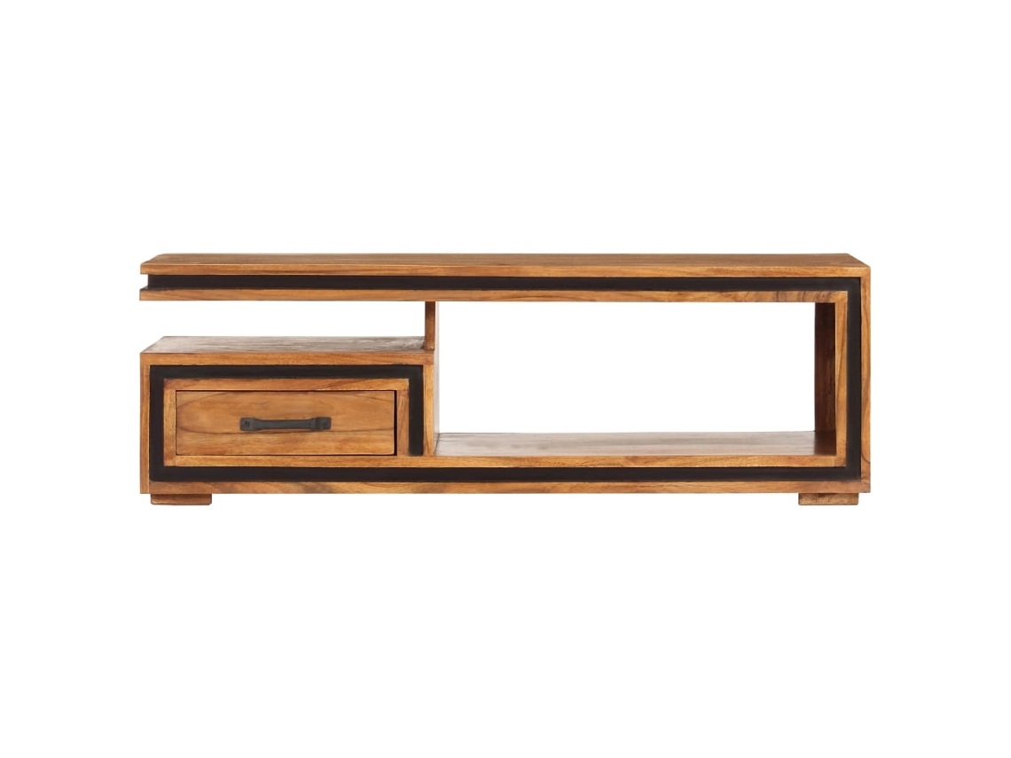 Mesa De Centro 100x45x33 Cm Madeira De Acácia Maciça Lovely Home