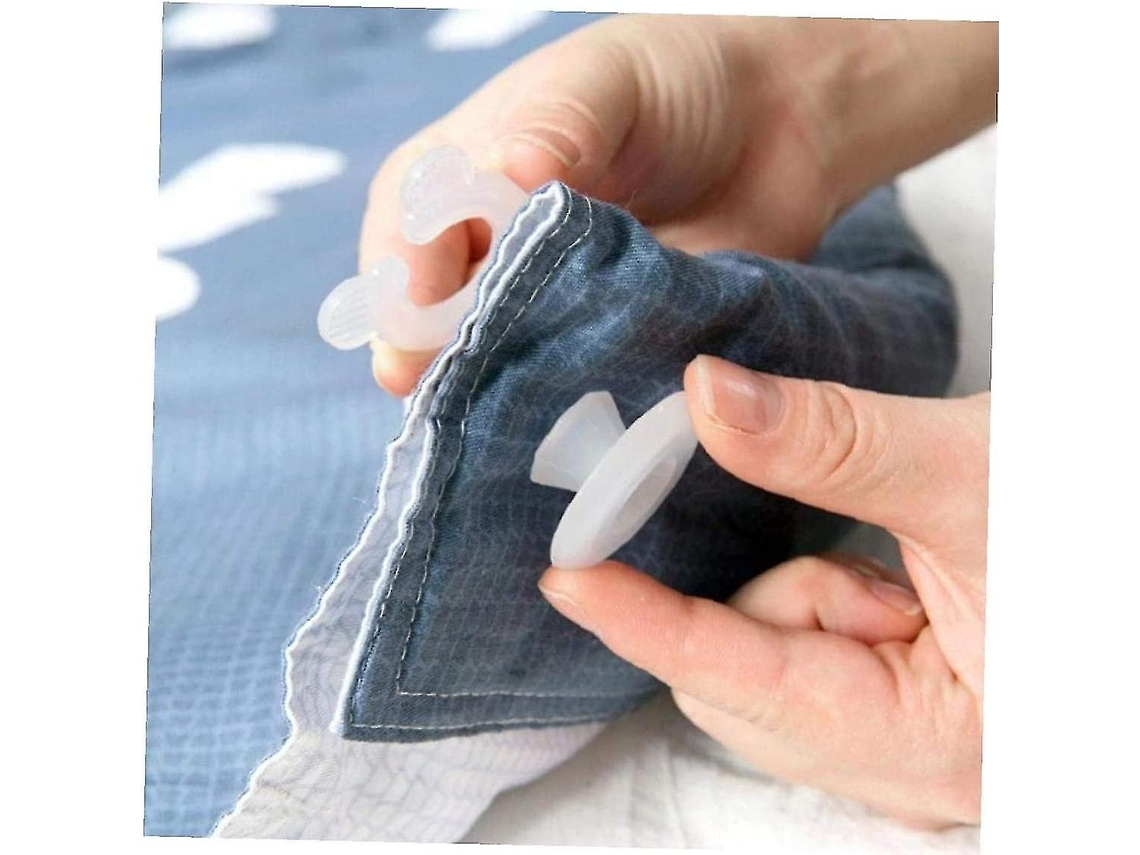 Capa De Edredom Doméstica, Clipes De Plástico, Prendedores Para Cobertores De Cama, Prendedores Transparentes Para Quarto, 4 Peças